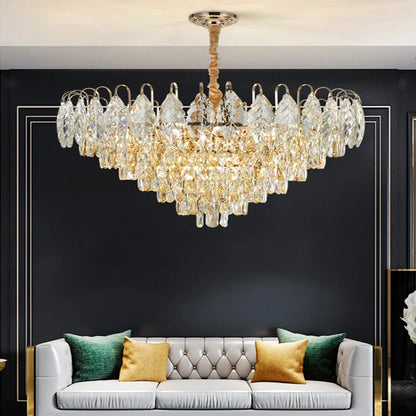 DecorBites™ Brilliance Crystal Chandelier for Luxe Living & Dining Rooms.