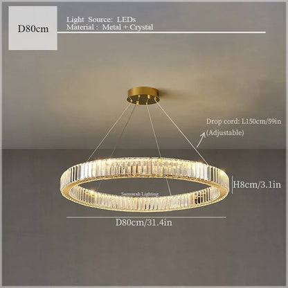 Lámpara de techo colgante de cristal DecorBites™ para una decoración de habitación de lujo