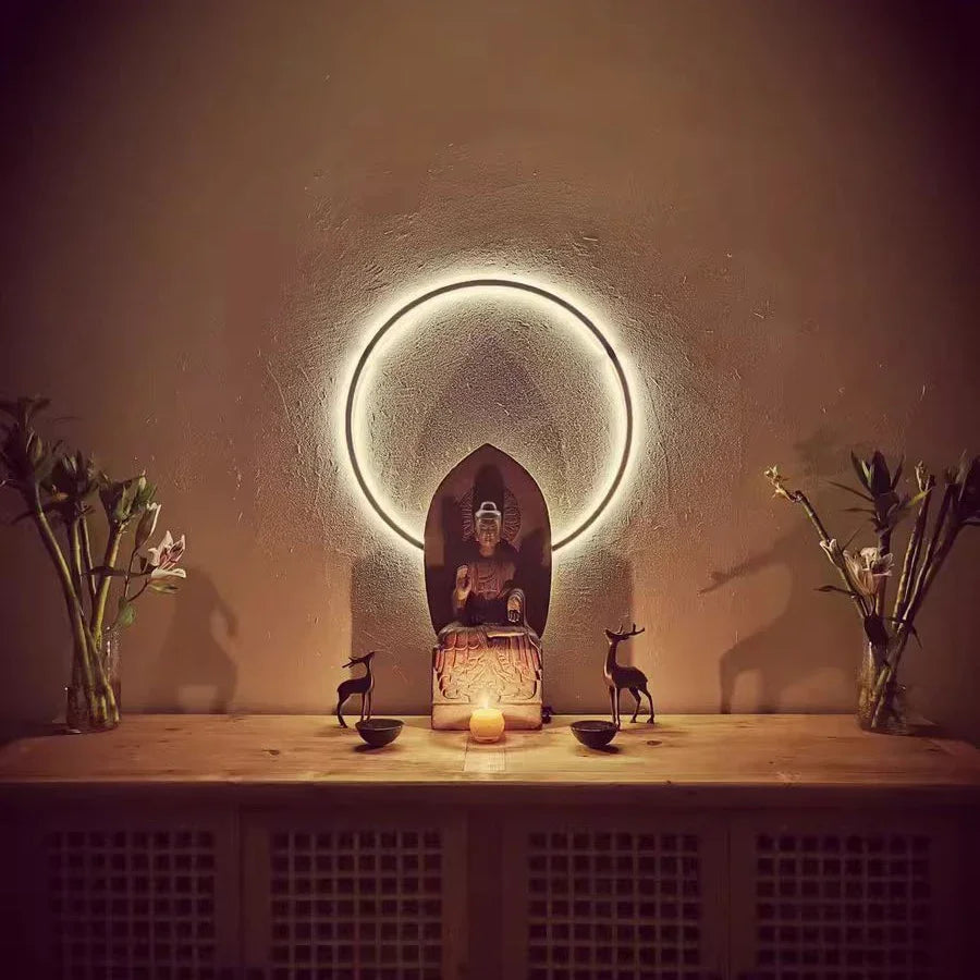 DecorBites™ Designer Ring LED Wall Light: Minimalist Nordic Decor Lamp for Living Room Atmosphere.