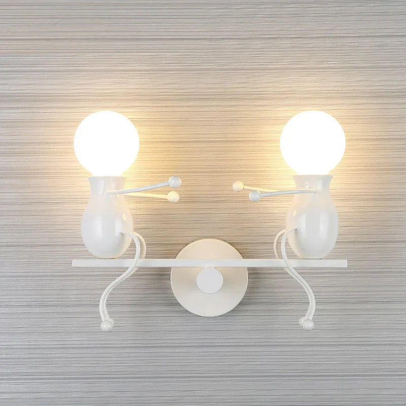 DecorBites™ Little Man LED Wall Light: Modern, Simple, Creative Design for Children's Bedroom