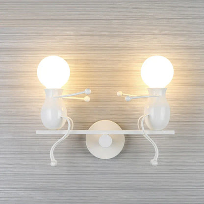 DecorBites™ Little Man LED Wall Light: Modern, Simple, Creative Design for Children's Bedroom