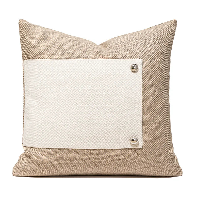 Suede Geometric Cushion Cover