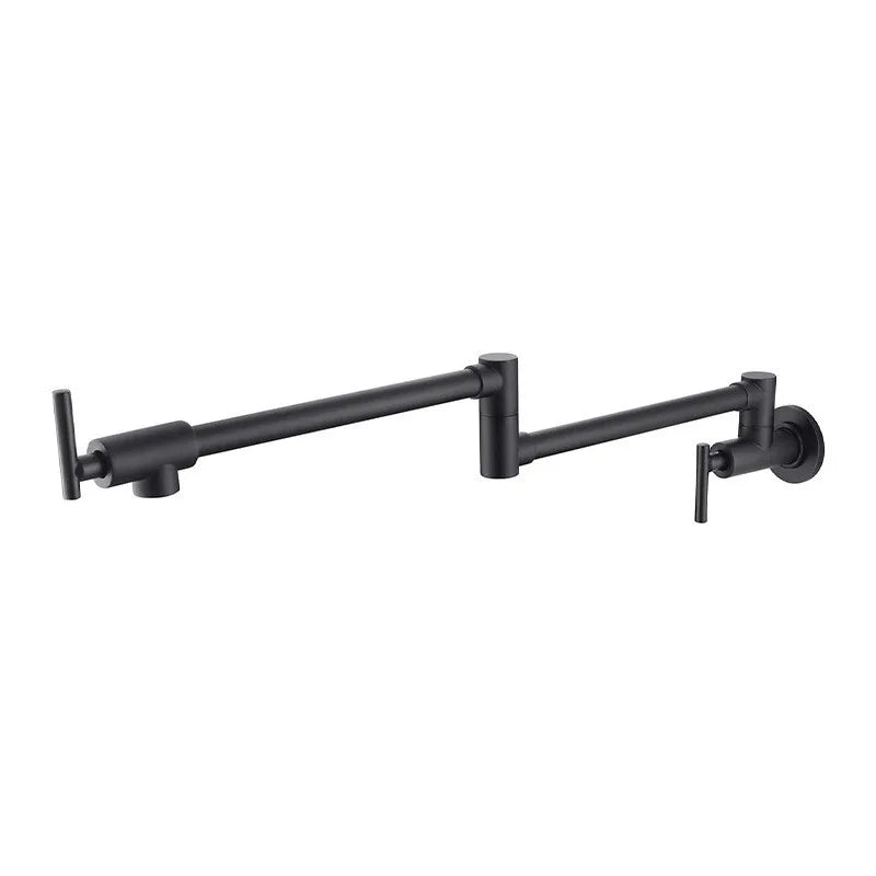 DecorBites™ Brushed Gold Kitchen Pot Filler Faucet Wall Mount Single Cold Foldable Spout