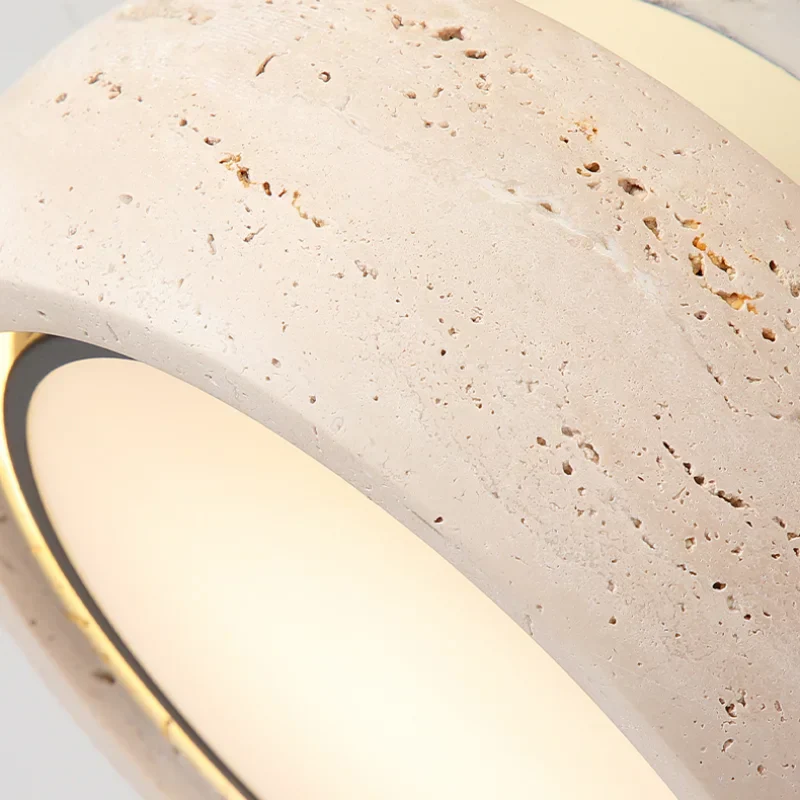 DecorBites™ LED Yellow Travertine Flush Mount Ceiling Light Fixtures