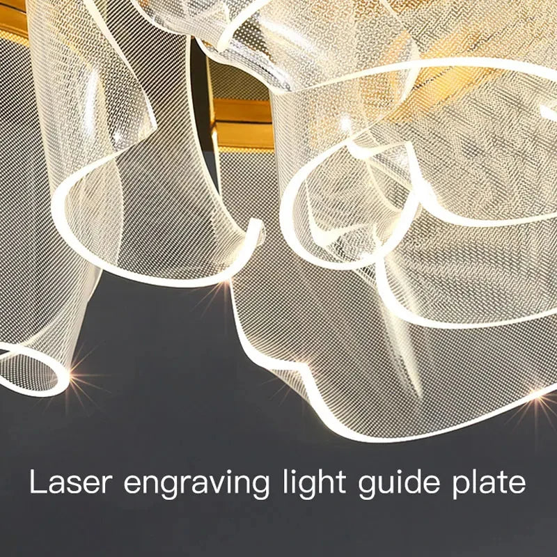 ثريات السقف LED الأكريليكية من DecorBites™ لغرف النوم الفاخرة، وغرف الطعام، والمطبخ، وغرف المعيشة