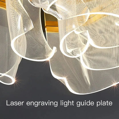 ثريات السقف LED الأكريليكية من DecorBites™ لغرف النوم الفاخرة، وغرف الطعام، والمطبخ، وغرف المعيشة