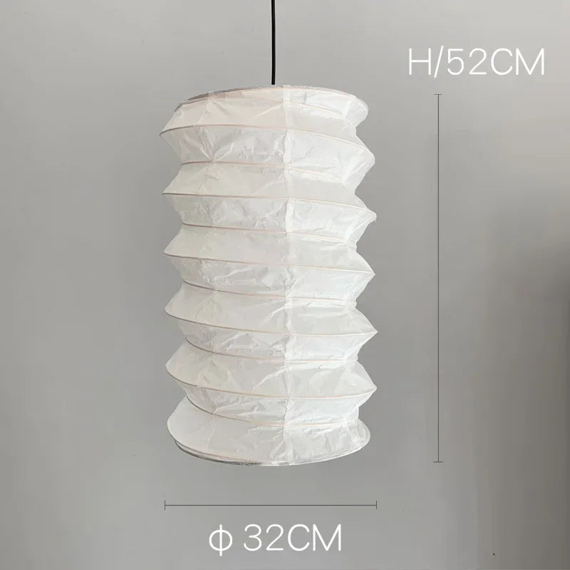 DecorBites™ Akari Noguchi Pendant Lights: Retro White Rice Paper Hanging Lamp for Home Décor.
