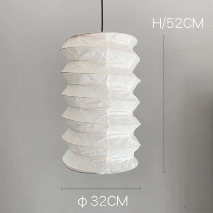 DecorBites™ Akari Noguchi Pendant Lights: Retro White Rice Paper Hanging Lamp for Home Décor.