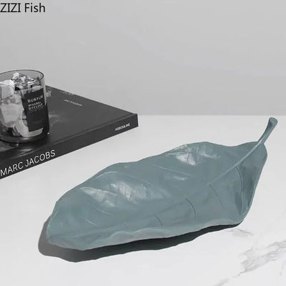 DecorBites™ Leaves Tray Jewelry Stand - Multicolour Earrings & Necklace Display Plate