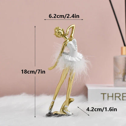 DecorBites™ Ballet Girl Resin Figurine - Nordic Luxury Desktop Decoration and Birthday Gift