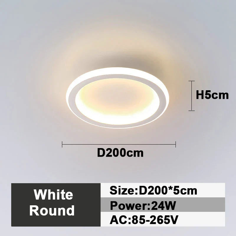 Lámpara de techo LED DecorBites™: Iluminación interior cuadrada y redonda, para dormitorio, recibidor, luz blanca neutra/fría/cálida