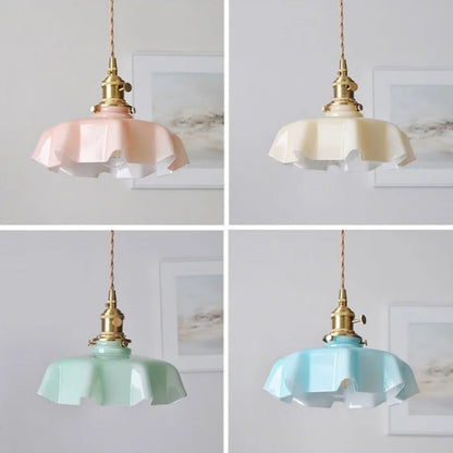 ديكوربايتس™ مصباح سقف LED زجاجي على شكل زهرة زرقاء | مصباح جداري حديث من الشمال