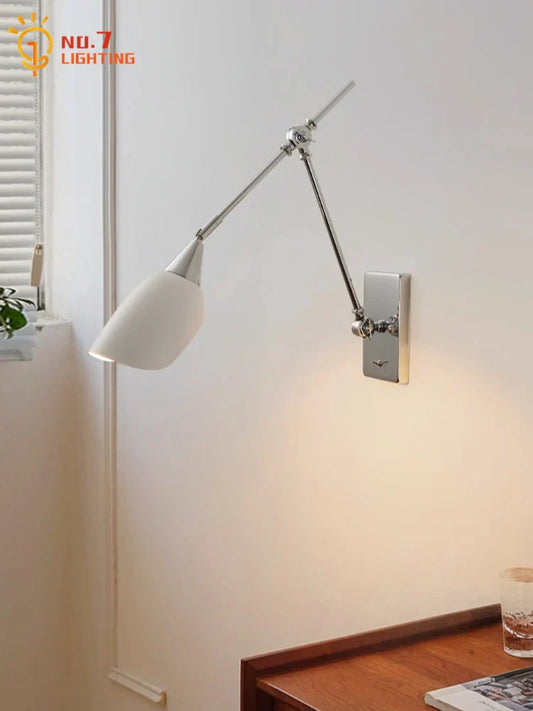 DecorBites™ Bauhaus Vintage Swing Arm Wall Lamp LED E27 Foldable Sconce for Living Room