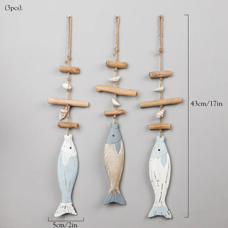 DecorBites™ Coastal Wooden Lighthouse & Ship Model for Mediterranean Home Decor