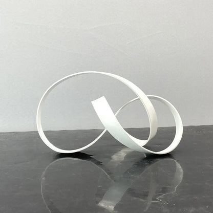 ديكوربايتس™ - تمثال معدني على شكل عقدة تجريدية بشريط ذهبي لتزيين الغرفة