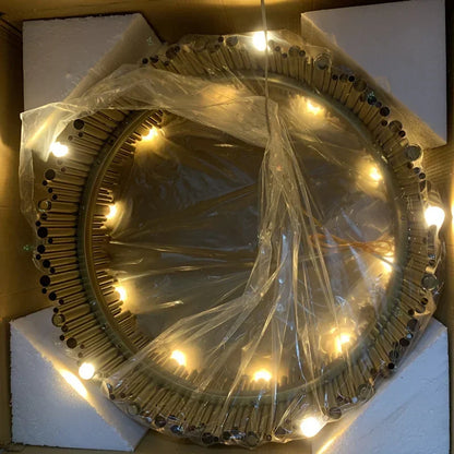 DecorBites™ Gold Brubeck LED Chandelier Pendant Light - Stylish Aluminum Alloy Tube Suspension Luminaire