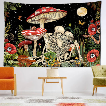 Decobites Psychedelic Witchcraft Tapestry Wall Hanging for Aesthetic Hippie Room Decor