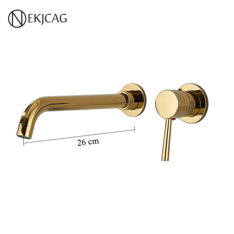 Grifo de la Cuenca de Oro Decorbites™: Asa Única, Agua Caliente y Fría, Acabado en Negro Mate