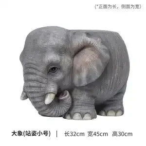 مسند قدم على شكل تمثال حيواني من الراتنج من ديكوربايتس™ - كرسي بتصميم تمثال كرتوني إبداعي