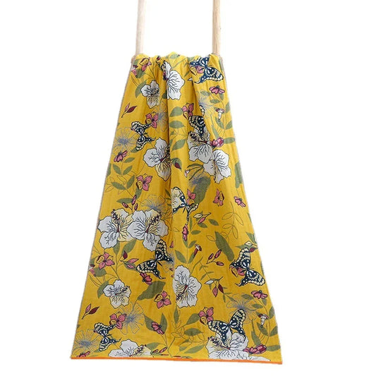 منشفة حمام DecorBites™‎ قطنية مزخرفة بنقشة زهور للكبار - سريعة الجفاف وناعمة