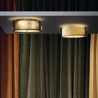 DecorBites™ Glass Shade Ceiling Lamp: Round Flush Mount Light for Hallway, Bedroom, Kitchen.