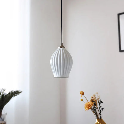 DecorBites™ Elegance Ribbed Ceramic Pendant Lights for Dining Island, Living Room