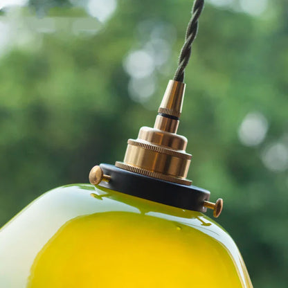 DecorBites™ Green Glass LED Pendant Light for Home, Restaurant, Bar, and Loft Style Decor.