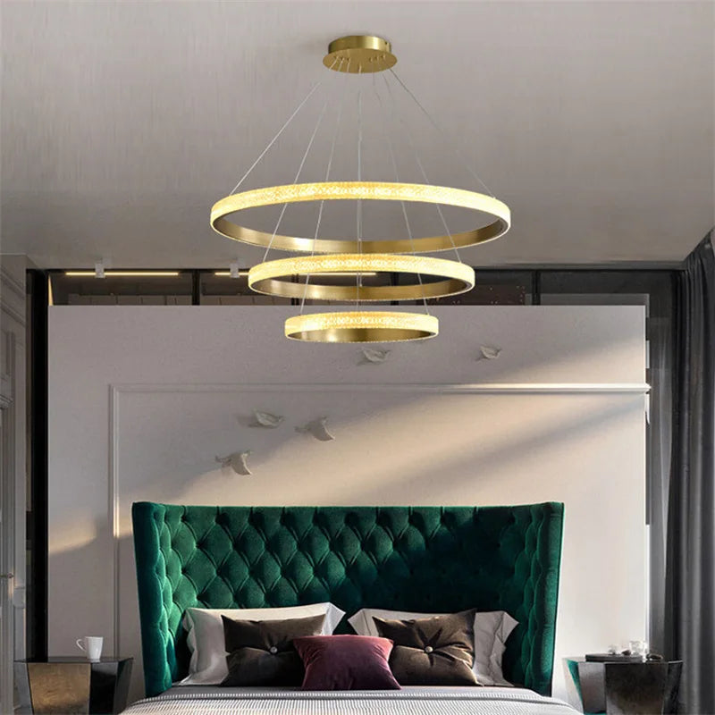DecorBites™ LED Chandelier: Minimalist Modern Pendant Lamp for Home Lighting in Living, Dining, Kitchen & Bedroom