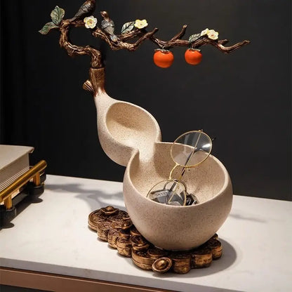 DecorBites™ Chinese Gourd Key & Desktop Storage Decoration for Wealth Attraction