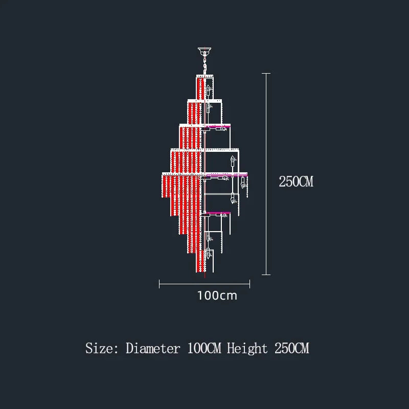 DecorBites™ Large Golden Crystal Chandelier for Modern Luxury High Ceilings