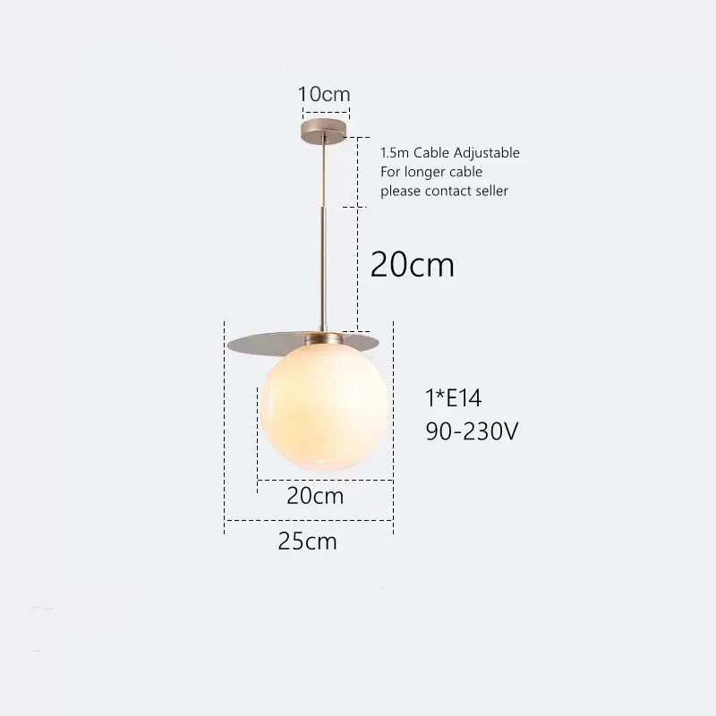 DecorBites™ Colorful Glass Metal Dinning Pendant Lamp