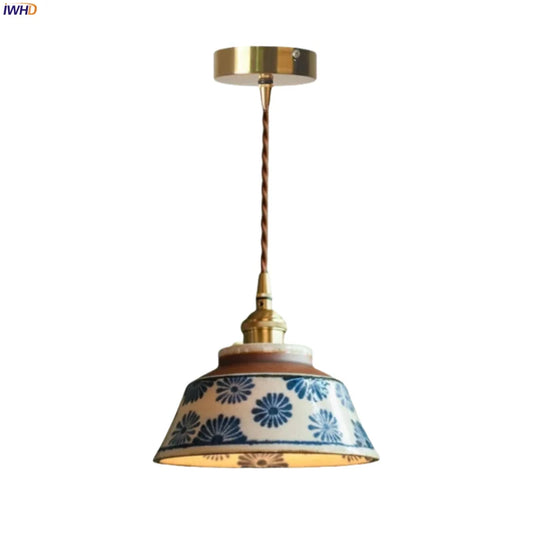 DecorBites™ Ceramic LED Pendant Lights: Vintage Style for Restaurant, Bedroom, and Living Room