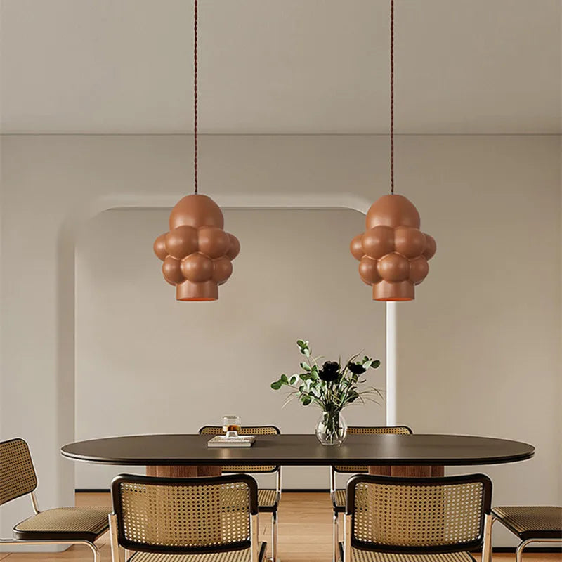 Lámpara de araña LED Creamy Wind de DecorBites™: Estilo nórdico Wabi Sabi para comedor, dormitorio y bar.