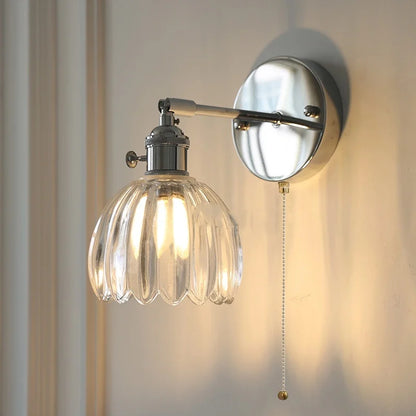 DecorBites™ Clear Glass LED Wall Lamp, Up Down Rotate, Dining Aisle Bar Light