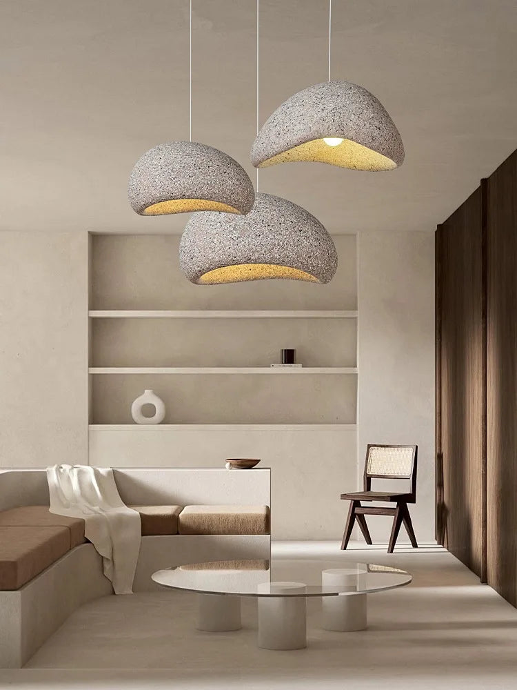 DecorBites™ Japanese Wabi Sabi LED Pendant Lamp Modern Simple Living Room Bedroom Chandelier