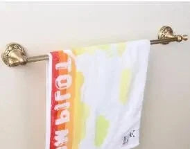 DecorBites™ Carved Antique Bronze Brass Bathroom Accessories Set with Solid Bath Hardware