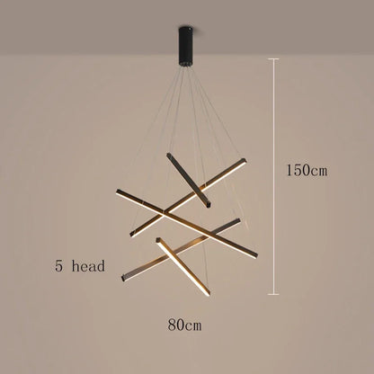 Modern Black Multi-Light LED Pendant Chandelier
