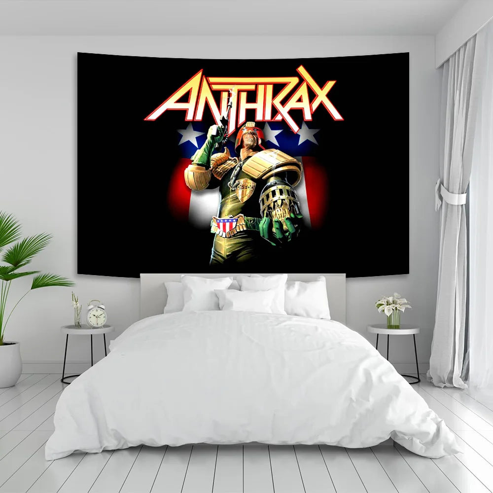 Anthrax Band Wall Hanging Tapestry Room Decor Posters - Decobites Tapestries Bestseller