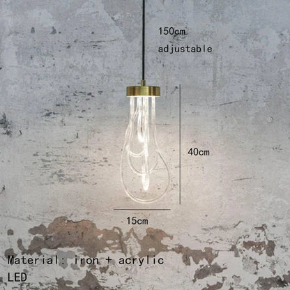 DecorBites™ LED Acrylic Pendant Light for Bedroom and Dining Room