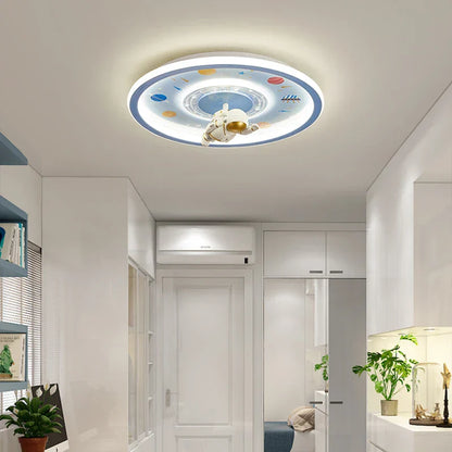 Lámpara de techo LED DecorBites™ de astronauta para habitación infantil - Diseño de dibujos animados azul