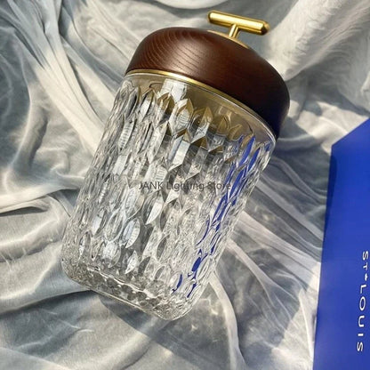 Lámpara de mesa DecorBites™ Diamond Crystal: Carga magnética, control táctil, luz nocturna LED