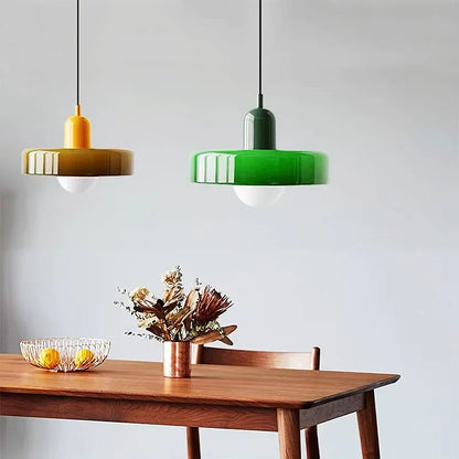 Nordic Colorful Glass Pendant Light 35Cm