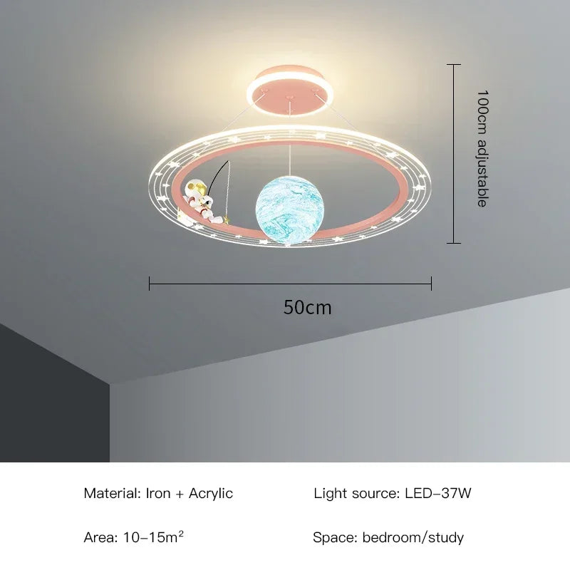 DecorBites™ LED Chandelier for Boy's Room with Remote Control and Modern Design