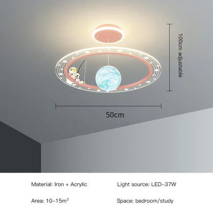 DecorBites™ LED Chandelier for Boy's Room with Remote Control and Modern Design