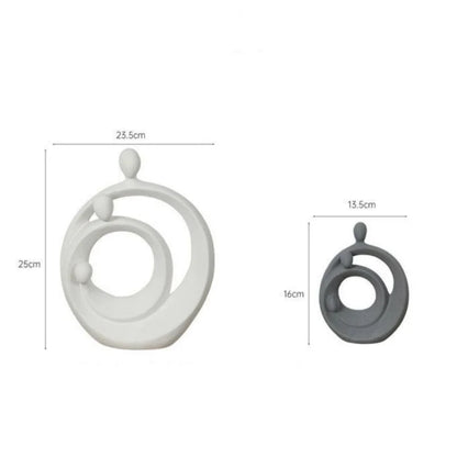 DecorBites™ Abstract Family Sculpture Set Geometric Home Decoration Ornaments