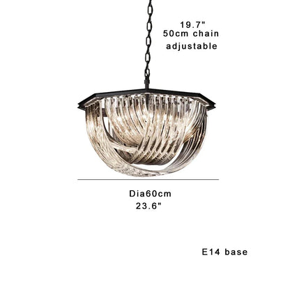 DecorBites™ Black Gold Crystal Glass Ceiling Pendant Lights, Luxury Nordic Dining Table Lighting Lamps