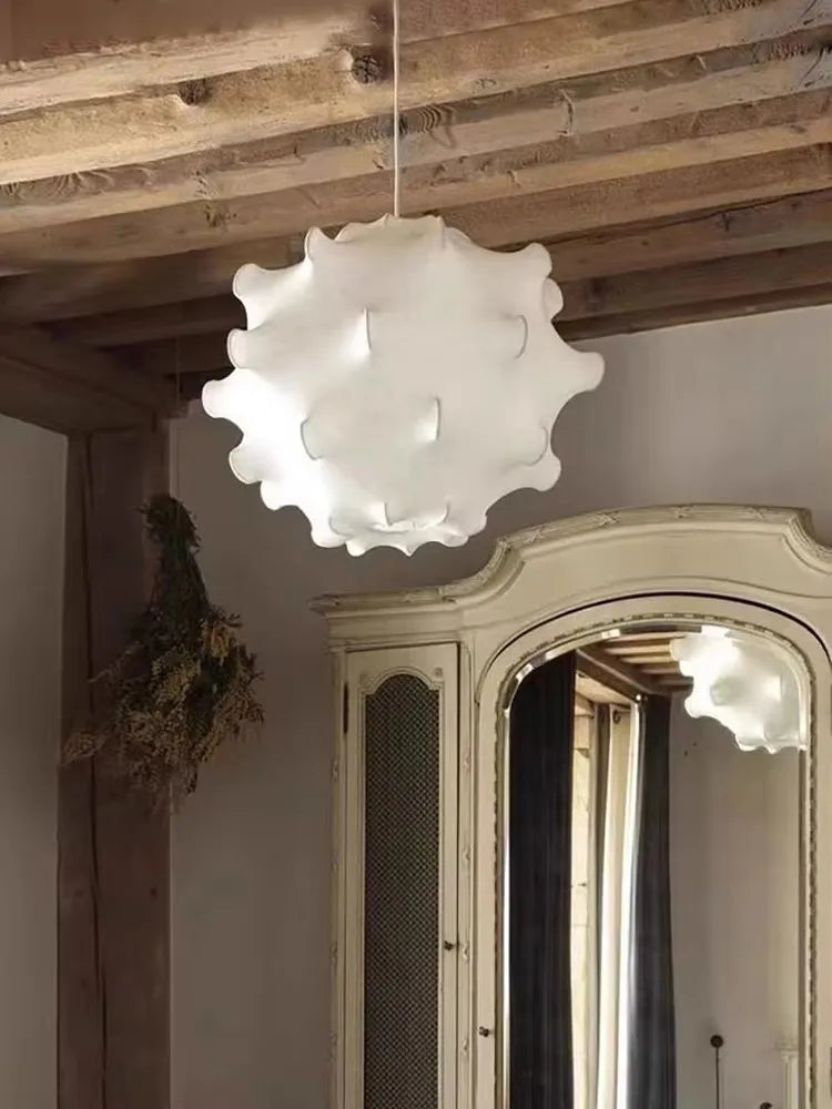 DecorBites™ Elegant Silk Pendant Lamp for Home and Hospitality Lighting