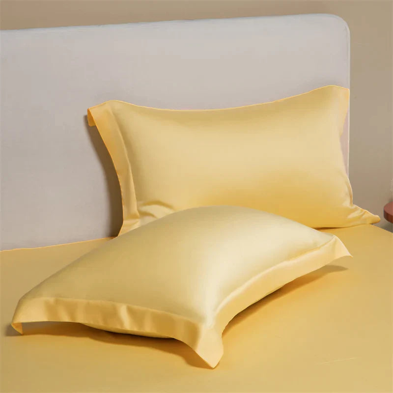 Decobites Egyptian Cotton Pillowcase Set - Solid Color Pillow Shams Covers