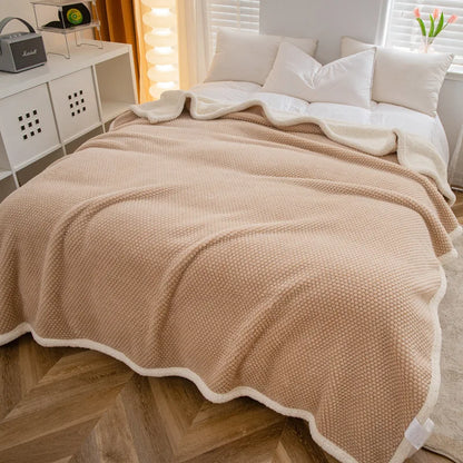 DecorBites™ High-Density Plush Double-Layer Blanket - Multi-Functional and Cozy Warmth