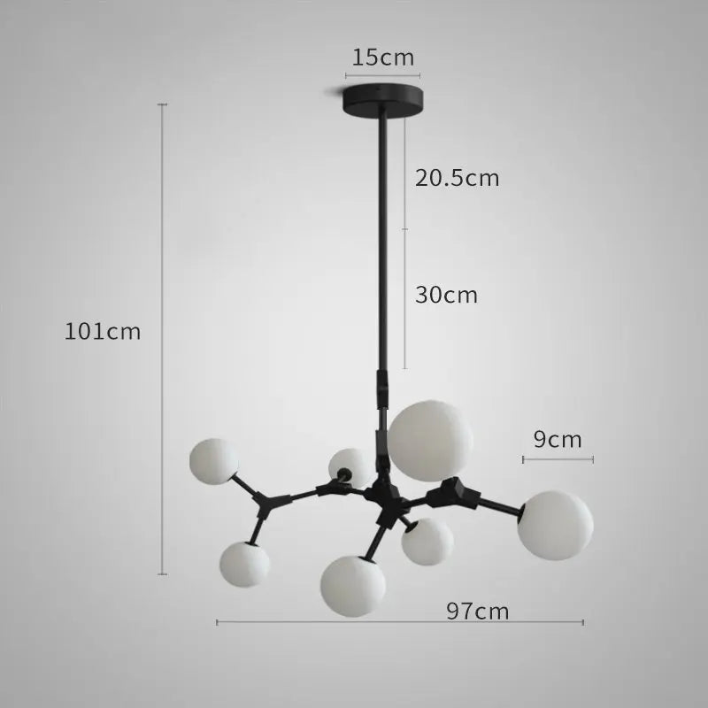 DecorBites™ Iron Magic Molecular Pendant Lights for Living Room Dining Room Decor